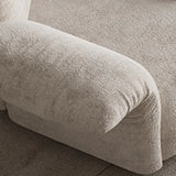 Adjustable Armrest Height Chenille Flared Arm Sofa Image - 9