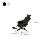 Adjustable Armrest Height Ergonomic Task Office Black Chair Image - 11