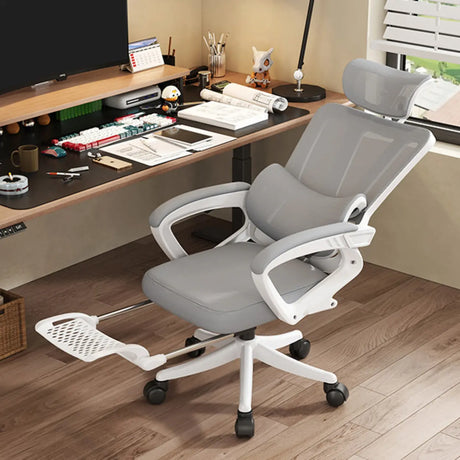 Adjustable Armrest Height Ergonomic Task Office Black Chair Image - 2