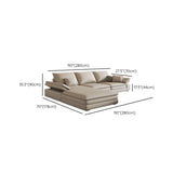 Adjustable Armrest Height Off-White Tech Cloth Sofa Image - 24