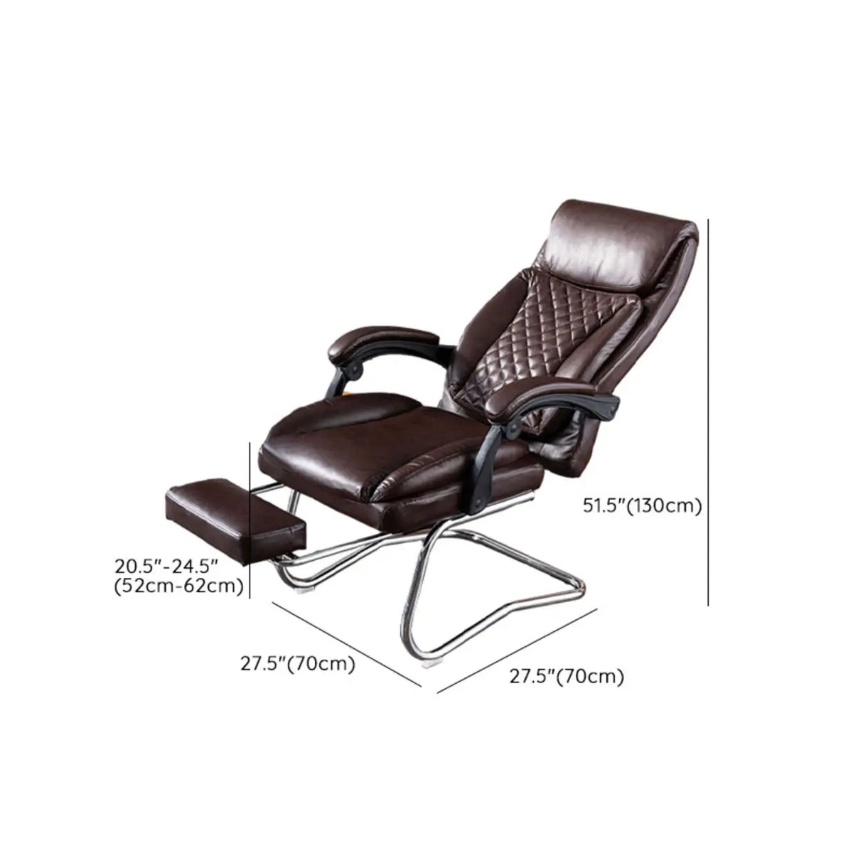 Adjustable Arms Modern Ergonomic Leather Office Chair Image - 12