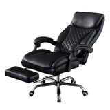 Adjustable Arms Modern Ergonomic Leather Office Chair Image - 5