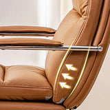 Adjustable Arms Swivel Ergonomic Leather Office Chair Image - 13
