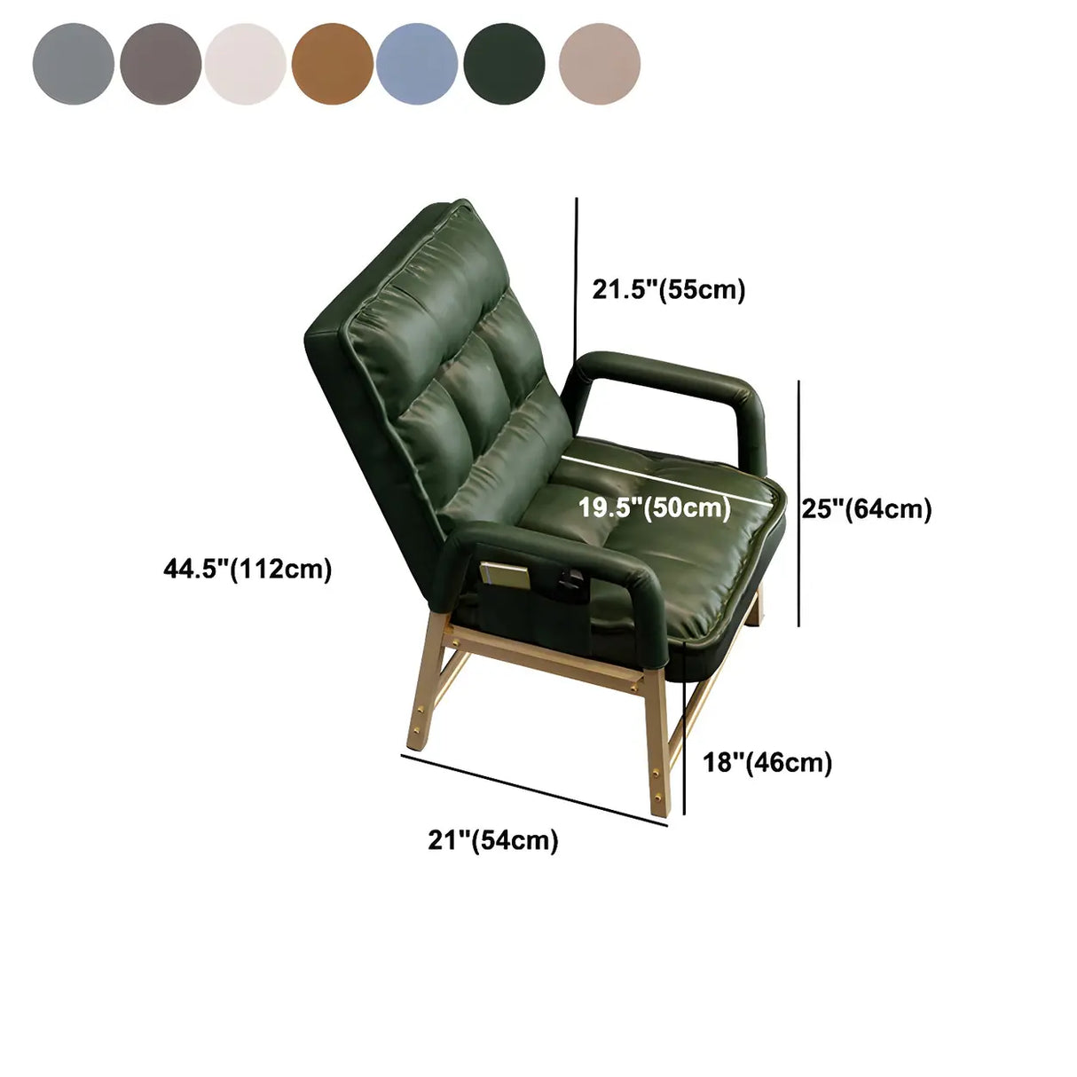 Adjustable Back Angle Mid Back Padded Dark Gray Task Chair Image - 25