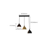 Adjustable Black Cone 3-Light Hanging Island Light #size