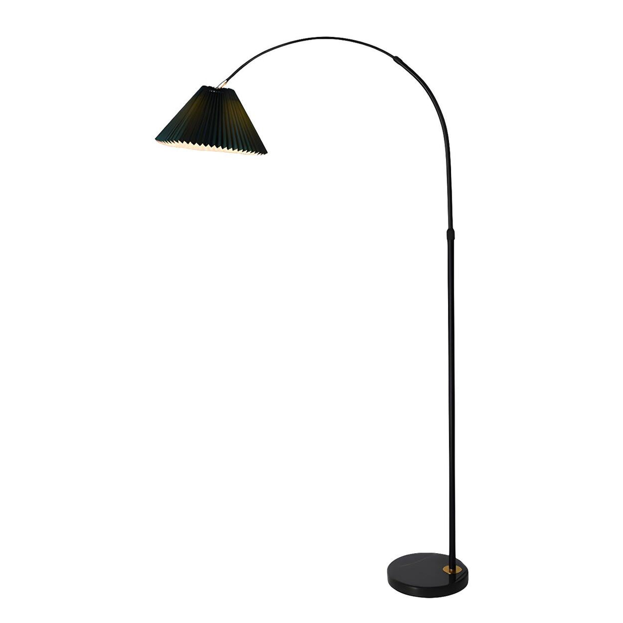 Adjustable Black Cone Shade Arc Modern Floor Lamp Image - 8