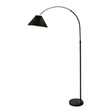 Adjustable Black Cone Shade Arc Modern Floor Lamp Image - 8
