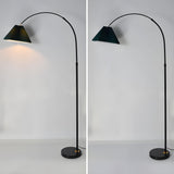 Adjustable Black Cone Shade Arc Modern Floor Lamp Image - 9
