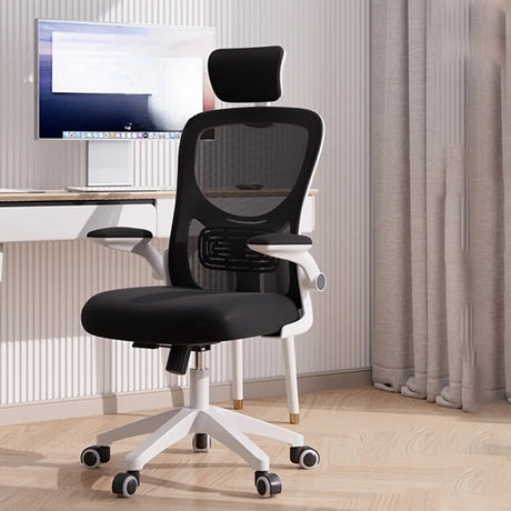 Adjustable Black Ergonomic Swivel Office Chair with Headrest Image - 1