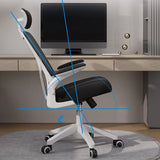 Adjustable Black Ergonomic Swivel Office Chair with Headrest Image - 2