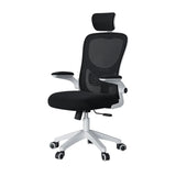 Adjustable Black Ergonomic Swivel Office Chair with Headrest Image - 5