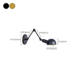 Adjustable Black Metal Swing Arm Wall Sconce Image - 12