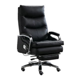 Adjustable Black Modern Ergonomic Leather Office Chair Image - 5