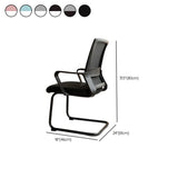Adjustable Blue Fixed Arms Ergonomic Mesh Office Chair Image - 21