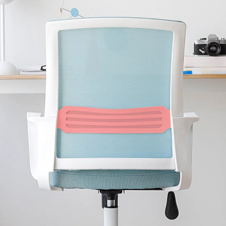 Adjustable Blue Fixed Arms Ergonomic Mesh Office Chair Image - 9