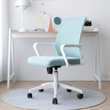 Adjustable Blue Fixed Arms Ergonomic Mesh Office Chair Image - 3