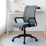 Adjustable Blue Fixed Arms Ergonomic Mesh Office Chair Image - 11