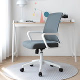 Adjustable Blue Fixed Arms Ergonomic Mesh Office Chair Image - 6