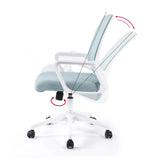 Adjustable Blue Fixed Arms Ergonomic Mesh Office Chair Image - 7