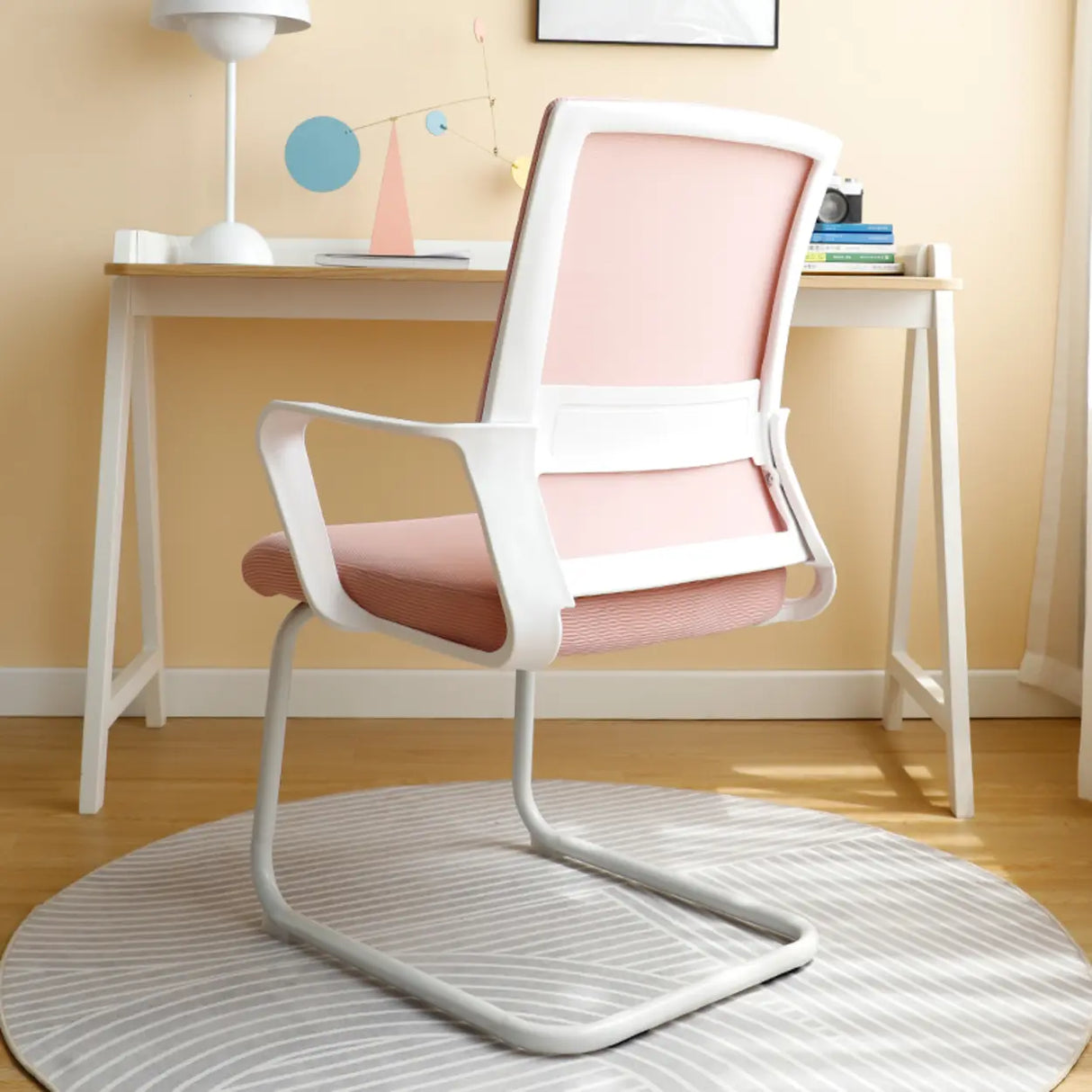 Adjustable Blue Fixed Arms Ergonomic Mesh Office Chair Image - 15