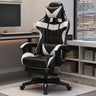 Adjustable Blue-White Leather Headrest Gaming Office Chair Image - 12