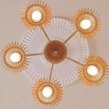 Adjustable Chain Solid Wood Slat Dome Chandelier Image - 6