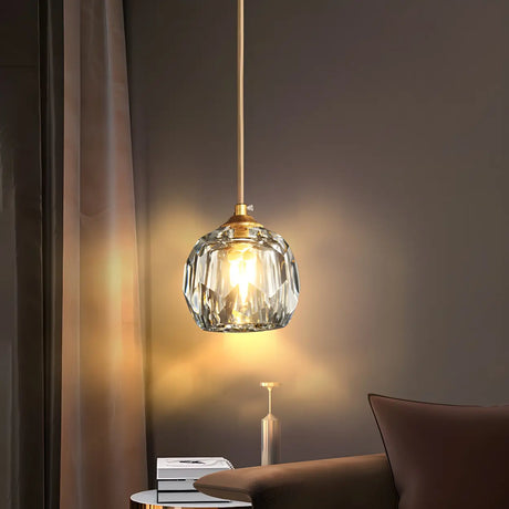 Adjustable Clear Crystal Unique-Shape Pendant Light Image - 1