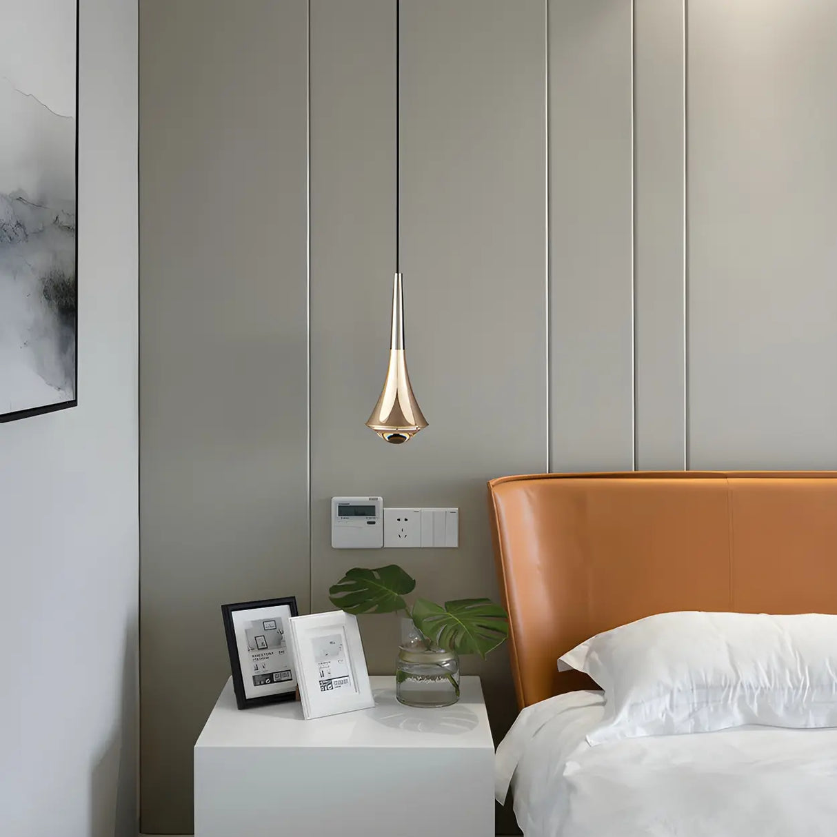 Adjustable Clear Glass Unique Shape LED Pendant Light Image - 14
