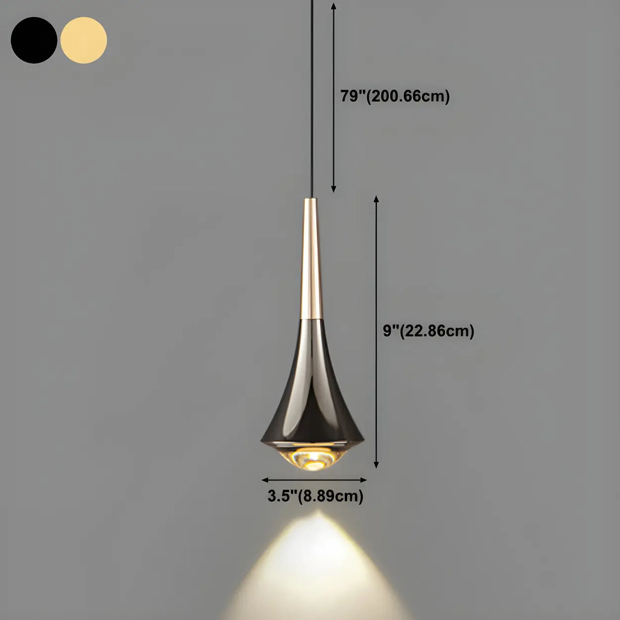 Adjustable Clear Glass Unique Shape LED Pendant Light 
