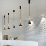 Adjustable Clear Glass Unique Shape LED Pendant Light Image - 6