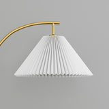Adjustable Cone Curved Gold Floor Lamp with Storage Image - 12