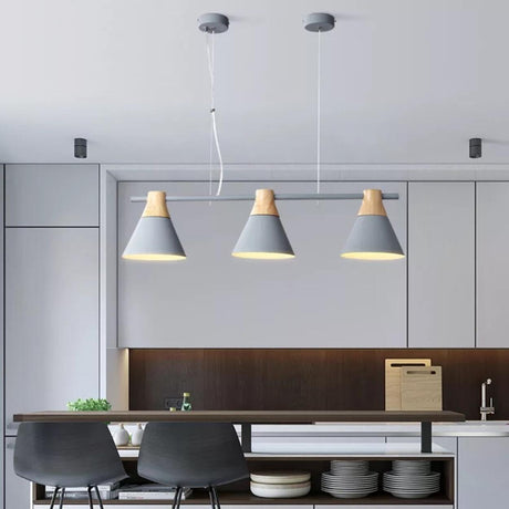 Adjustable Cone Modern 3-Light Island Pendant Light Image - 1