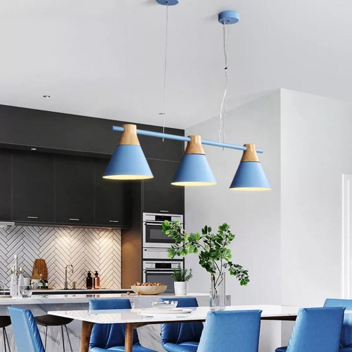 Adjustable Cone Modern 3-Light Island Pendant Light Image - 3