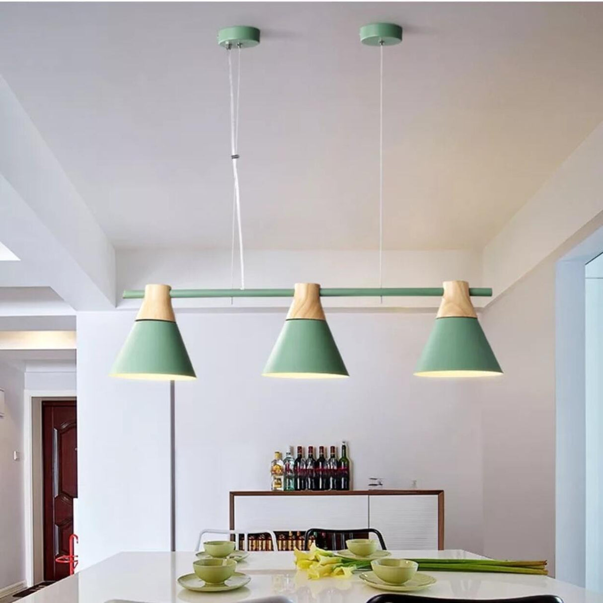 Adjustable Cone Modern 3-Light Island Pendant Light Image - 4
