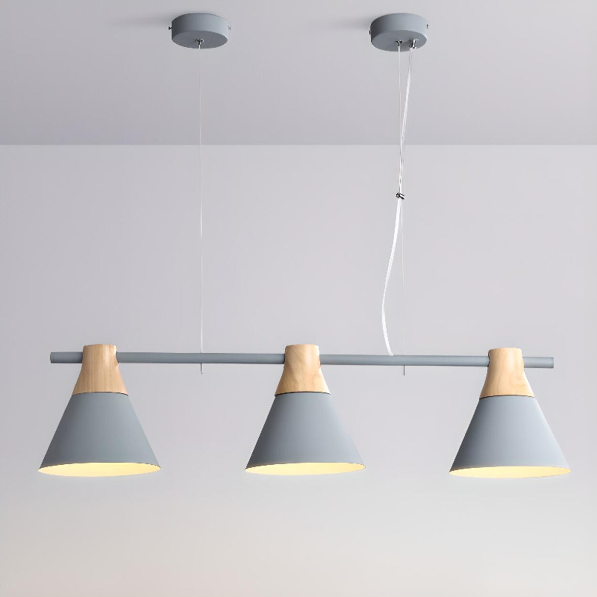 Adjustable Cone Modern 3-Light Island Pendant Light Image - 5
