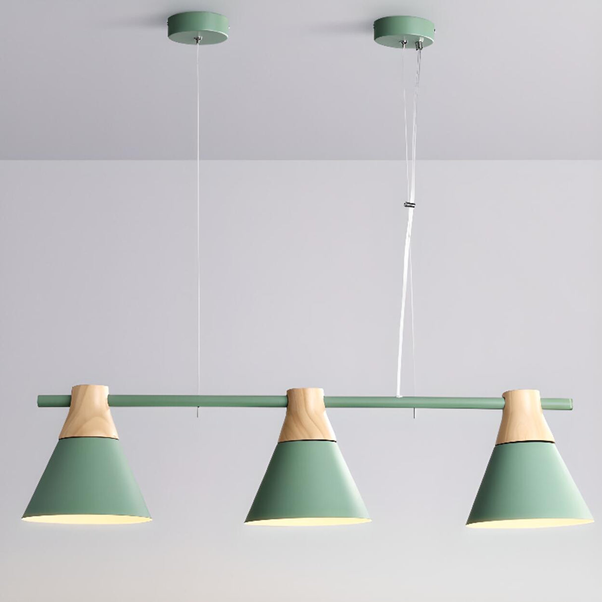 Adjustable Cone Modern 3-Light Island Pendant Light Image - 9