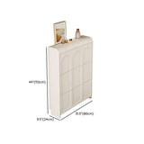 Adjustable Entryway White Drop Front Shoe Storage Cabinet Image - 15