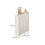 Adjustable Entryway White Drop Front Shoe Storage Cabinet Image - 20