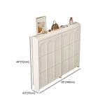 Adjustable Entryway White Drop Front Shoe Storage Cabinet Image - 26