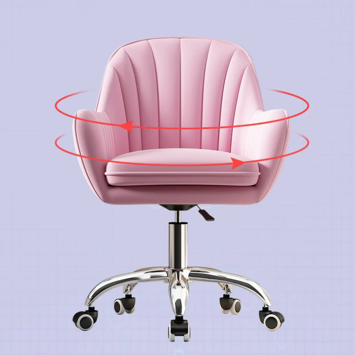 Adjustable Ergonomic Grey Swivel Bedroom Office Chair Image - 15