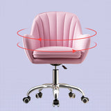 Adjustable Ergonomic Grey Swivel Bedroom Office Chair Image - 15