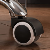 Adjustable Ergonomic Leather Footrest Cream Office Chair Image - 13