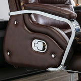 Adjustable Ergonomic Leather Swivel Recliner Office Chair Image - 13