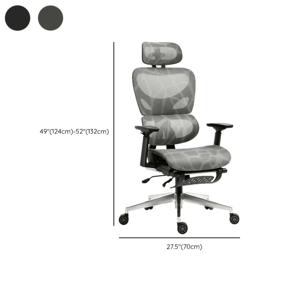 Adjustable Ergonomic Mesh High-Back Reclining Office Chair 