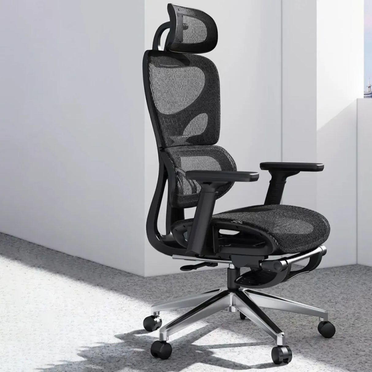 Adjustable Ergonomic Mesh High-Back Reclining Office Chair Image - 8