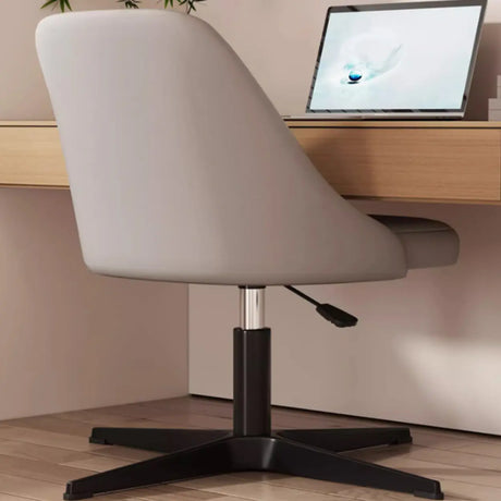 Adjustable Ergonomic Upholstered Home Grey Office Chair Image - 1