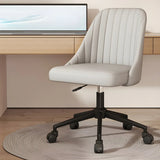 Adjustable Ergonomic Upholstered Home Grey Office Chair Image - 3