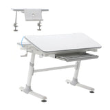 Adjustable Ergonomic White Wood Keyboard Tray Kids Desk Image - 3