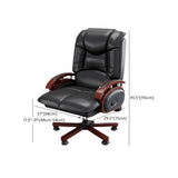 Adjustable Executive Leather Office Chair with Wheels #size