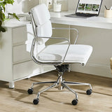 Adjustable Fixed Arms Ergonomic Office Chair with Casters Image - 1